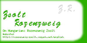 zsolt rozenzweig business card